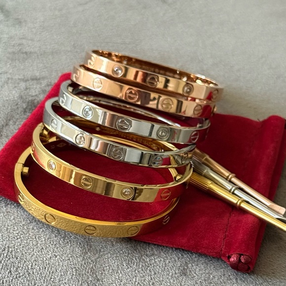 🌟New Screwdriver stainless steel Gold Plated Love Bracelet Bangle - Picture 3 of 15